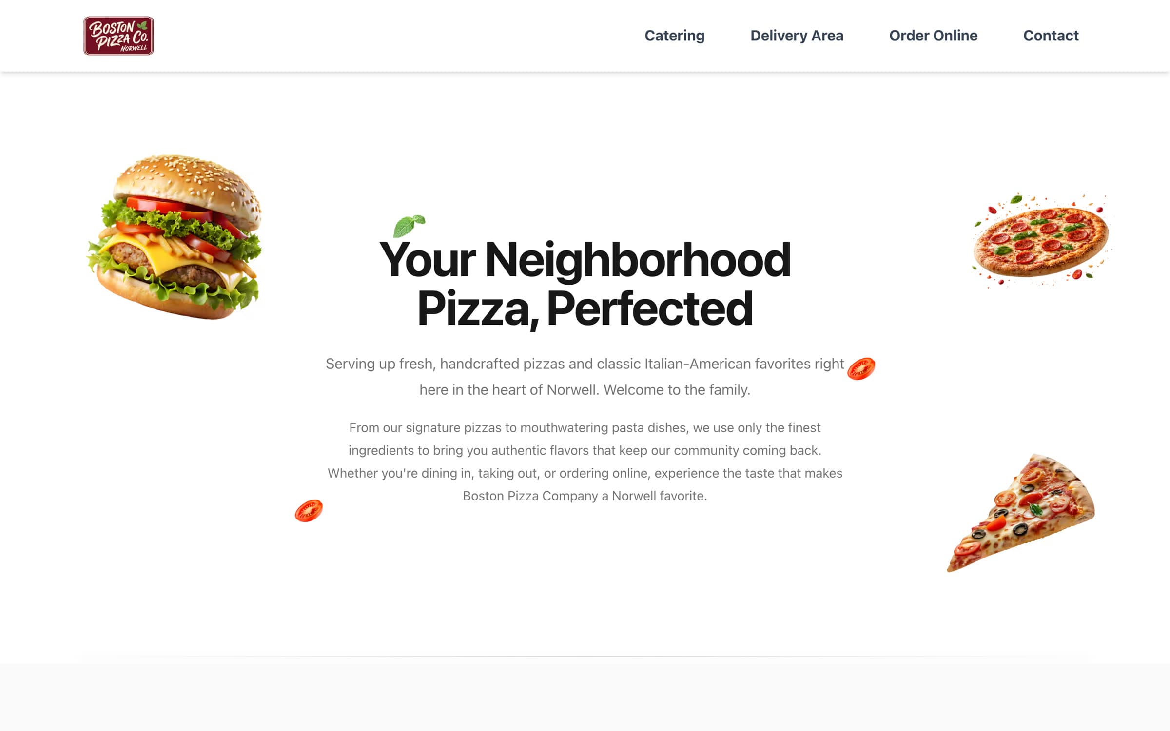 Boston Pizza Norwell homepage