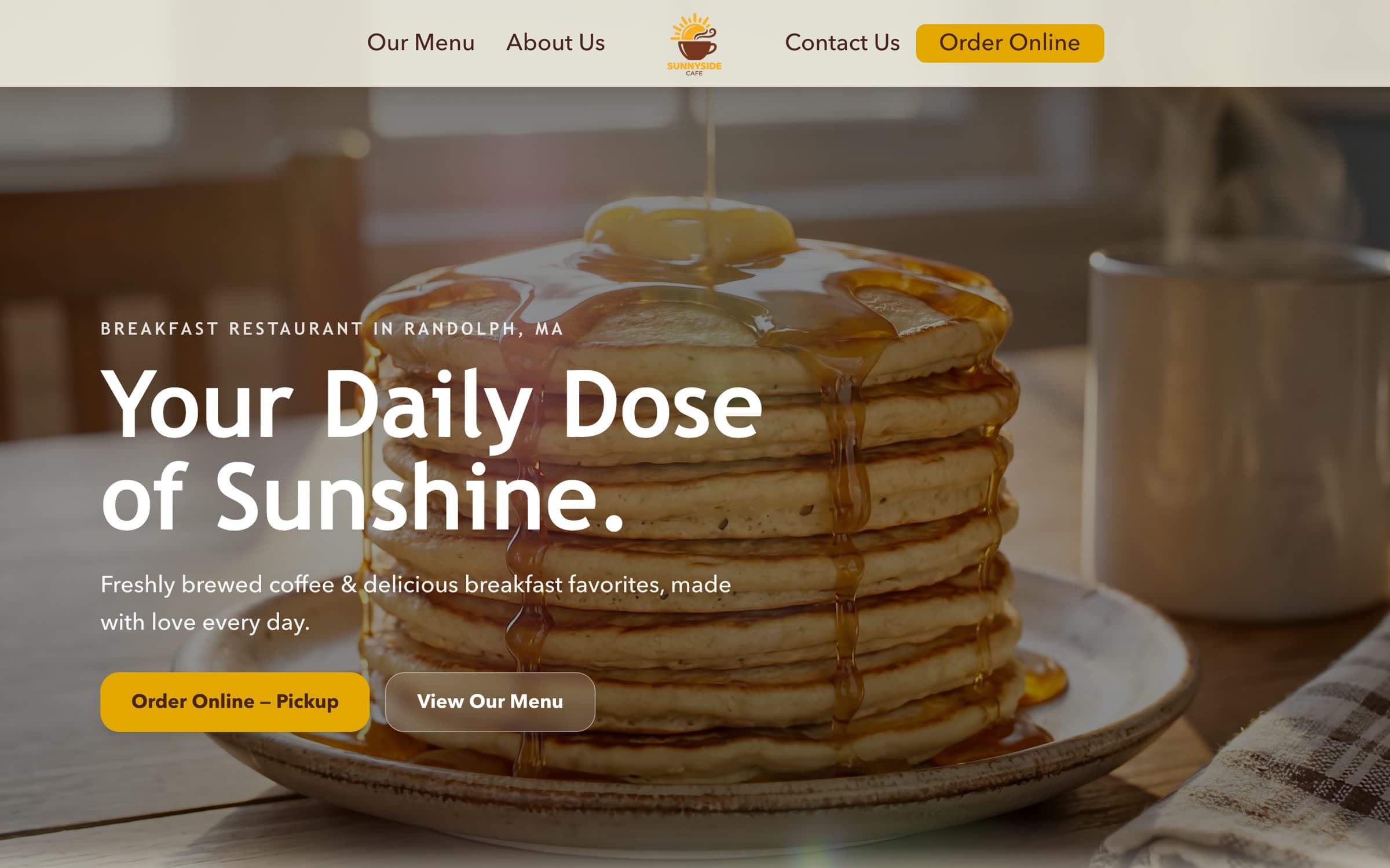 SunnySide Cafe homepage